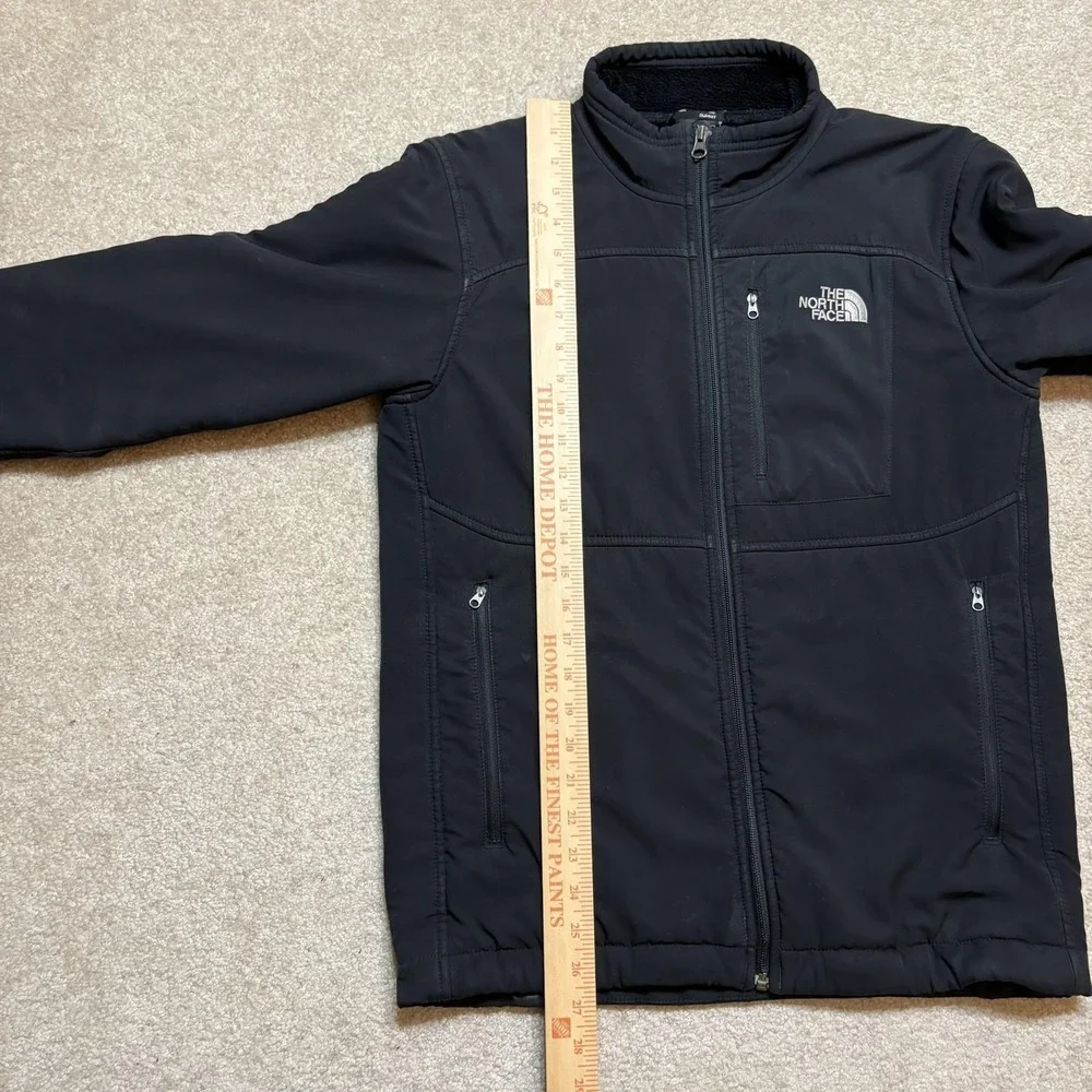 The North Face Summit Series Jacket Mens Small Black Softshell Fleece Lined